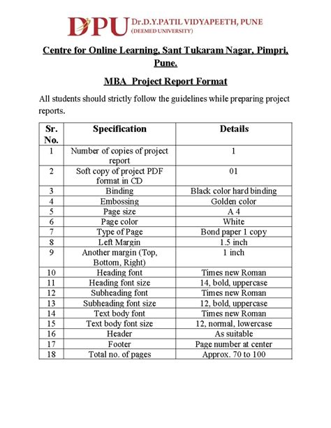Project report format typing guidelines - Centre for Online Learning ...