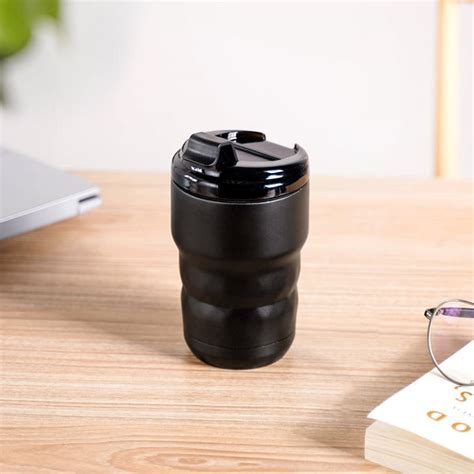 Sleek Black Stainless Steel Travel Coffee Tumbler 355ml Online ...