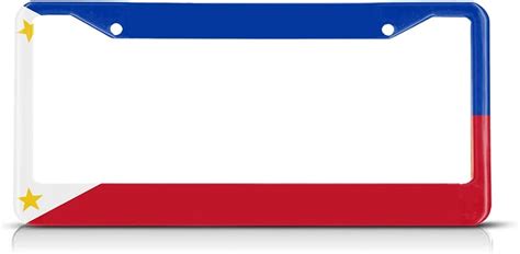 Buy Beabes Sun and Star Flag of The Philippines License Plate Frame ...