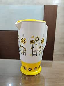 Ivanic Crown Flower Design Plastic Water Jug with Lid with Attractive ...