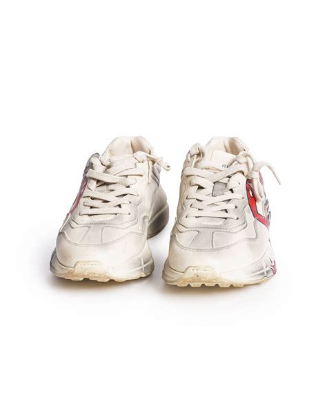Gucci Leather Rhyton Multi-Color Glitter Logo Sneakers | Authentic ...