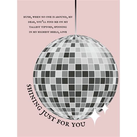 Taylor Swift Poster Mirrorball Lyrics Shining Just for You - Etsy