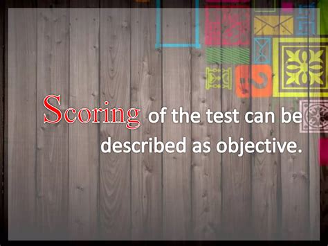 Objective Testing 的图像结果