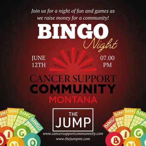 Bingo Night: Cancer Support Community Fundraiser, The Jump, Gallatin ...