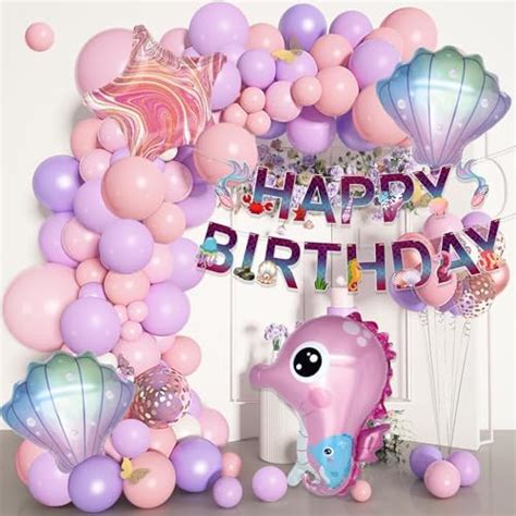 Rozi Decoration Happy Birthday Decoration Mermaid Theme Items for Girl ...