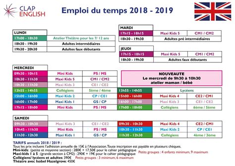 planning-cours-anglais-saint-brieuc-2018-2019-b - Clap English