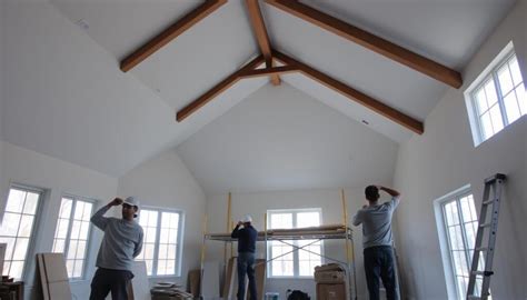 Finished vaulted ceiling