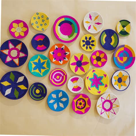 Handwoven Sabai Grass Wall Baskets- The Wall of Dreams- Set of 23 ...