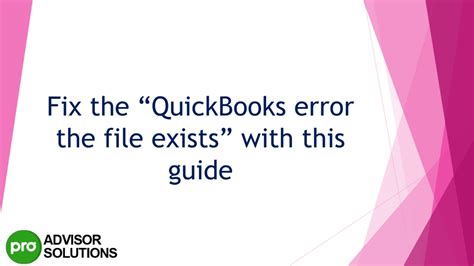 PPT - Easy troubleshooting guide to resolve QuickBooks Error The File ...