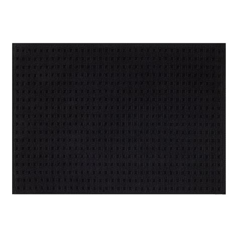 Antimicrobial Waffle Black Bath Rug 17x24 | At Home