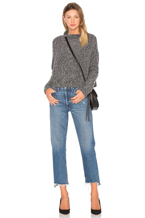 Bobi Rib Long Sleeve Turtleneck Sweater in Black | REVOLVE