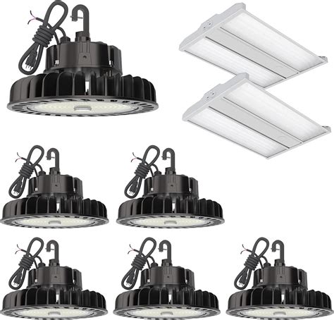 Buy HYPERLITE 150W 6 Packs High Bay Light, GIVE You a 300W Linear high ...