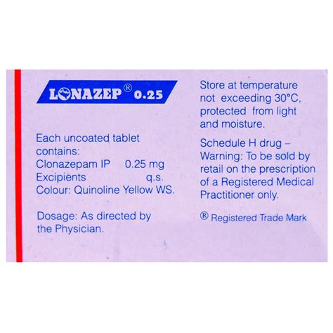 Lonazep 0.25Mg Tablet 15's Price, Uses, Side Effects, Composition ...