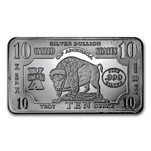 Buy 10 oz Buffalo Silver Bullion Bar