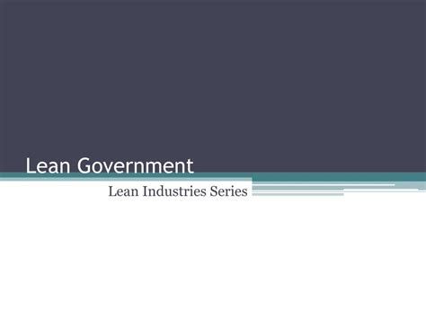 Image result for Lean Case Study Examples in Government