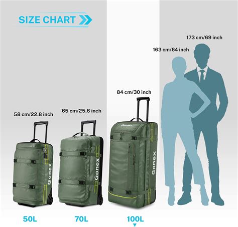 Shop 100l duffel bag with wheels Top Sellers Gonex Rolling Duffle Bag ...