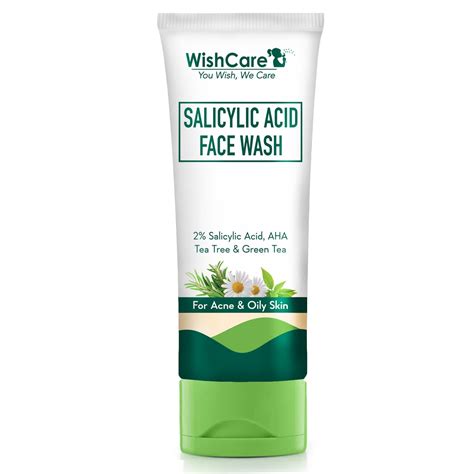 WishCare 2% Salicylic Acid Face Wash with AHA, GreenTea, Chamomile ...