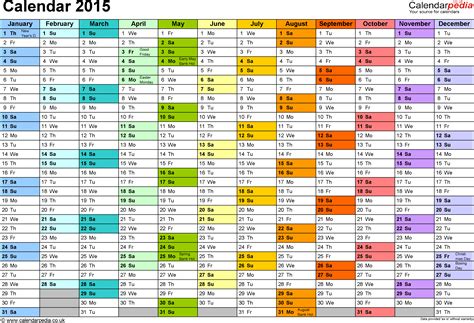 Calendar 2015 UK with bank holidays & Excel/PDF/Word templates