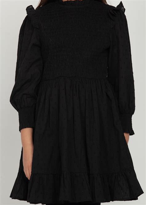 Black Dobby Dress