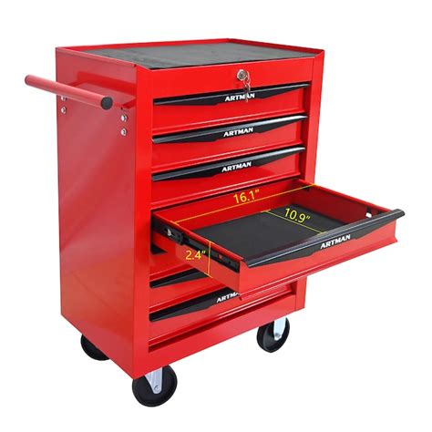 GDFStudio 20 Inches Rolling Metal Tool Chest with 7 Drawers -Cabinet ...