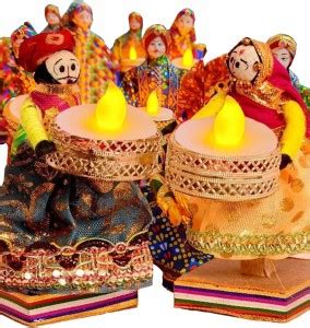 THE INDIA STYLE Tealight Candle with Holders Puppet Doll Candle Stand ...