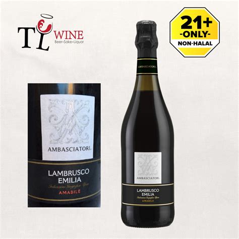 Ambasciatori Lambrusco sparkling sweet wine red wine 750ml Duty paid ...