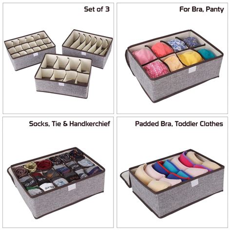 UrbanStorie® Closet Organizer and Storage Drawer Dividers for Underwea ...