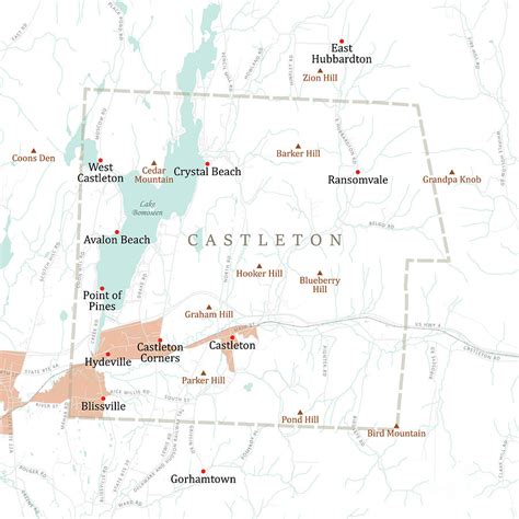 Image result for Castleton Map