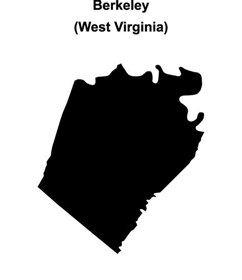 Berkeley County, West Virginia blank outline map 47450220 Vector Art at ...
