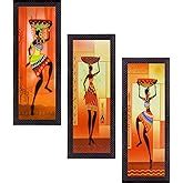 FATMUG Wall Paintings For Living Room With Frame - Tribal Abstract Home ...
