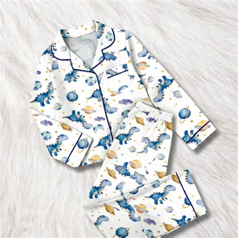 Astro Dino Print Nightsuit – tuck and tots