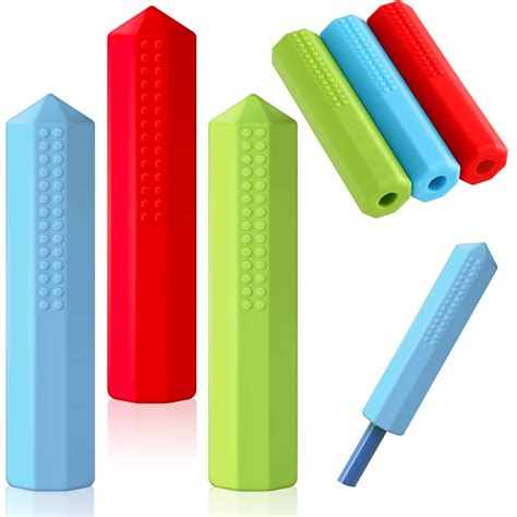 Buy 6 Pieces Sensory Chew Pencil Toppers Set Chewable Pencil Toppers ...