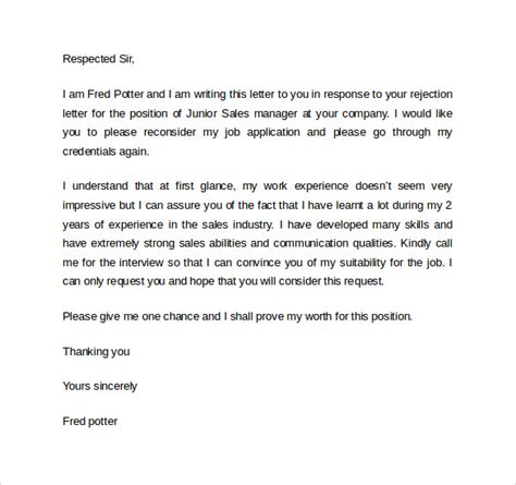 FREE 8+ Sample Rejection Letter After Interview in PDF | MS Word