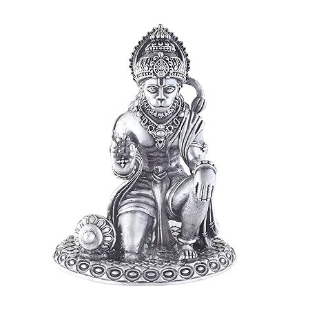 Buy PRD CARATCAFE Silver Hanuman Murti for Car Dashboard, Home & Office ...