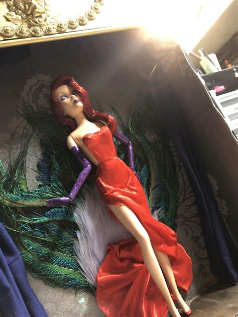 Custom Jessica Rabbit Doll and box for my mom for Christmas. I modified ...