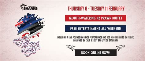 Waitangi Day Celebrations at Southport Sharks, Cnr Olsen and Musgrave ...