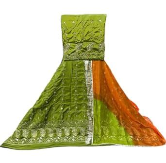 Buy Silk Crape Rajasthani Rajputi Poshak Dress With Shaded Odhni For ...