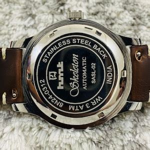 Buy HMT SKELETON SASL-02 Mechanical Automatic White Dial Mens Wrist ...