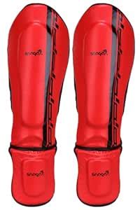 Snaga MMA Shin Guard, Leather Shin Guard Pads with High-Density Foam ...