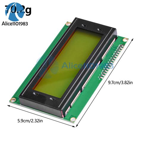 Blue/Yellow IIC/I2C/TWI/SP I Interface1602 2004 | Ubuy India