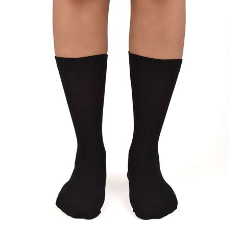 Kids Organic Cotton School Socks - Unisex - Calf length- Pack of 3 (Bl ...