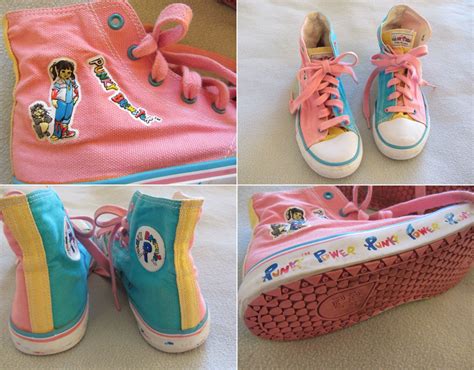 ACTUAL punky brewster shoes . 1984 rainbow high top chucks .size 4 ...