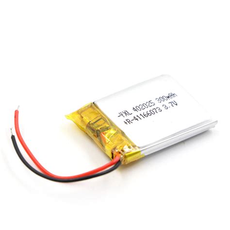 KP: 402025 Lipo Battery - Single Cell 3.7 V 300mAh Lithium Polymer Bat