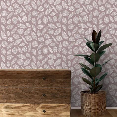 Ivy Design Theme Wallpaper Rolls in Dusty Pink Color | Life n Colors