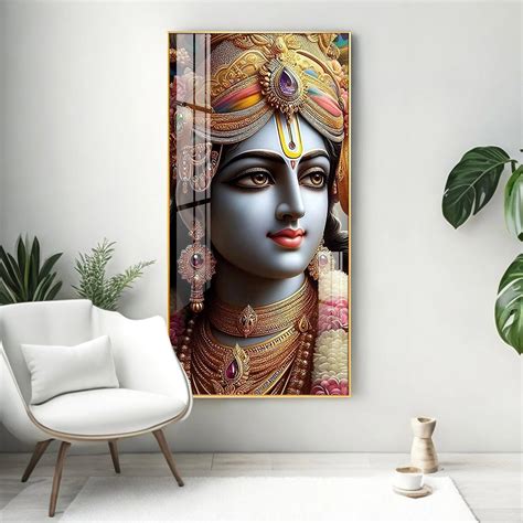 Lord Krishna Majesty Premium Acrylic Wall Art – LuxxeArt