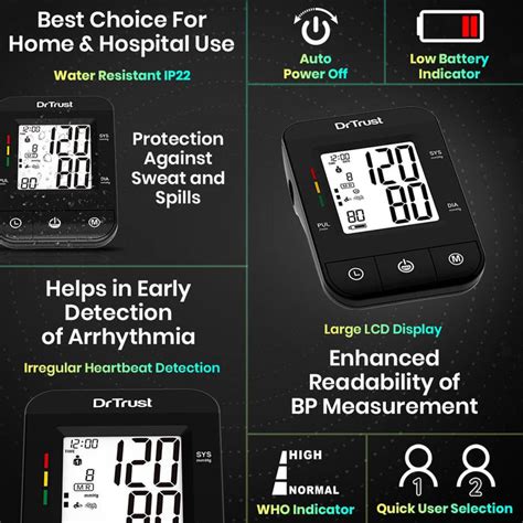 Dr Trust USA Blood Pressure Monitor | Smart Dual Digital BP Machine
