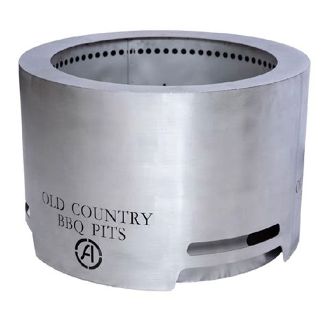 Old Country BBQ Pits 23 Inch Stainless Steel Round Smokeless Fire Pit ...