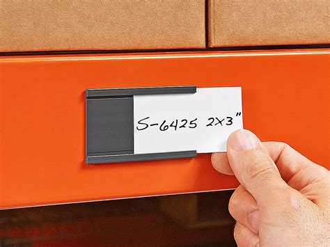 C-Channel Magnetic Warehouse Card Holders - 2 x 3" S-6425 - ULINE