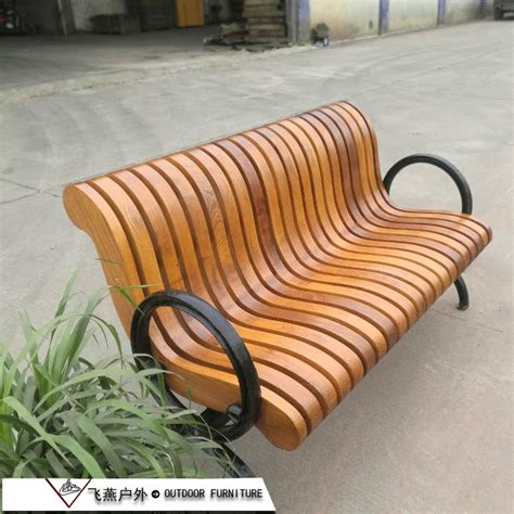 户外长椅铸铝公园椅休息椅靠背座椅室外实木排椅塑木条防腐木长凳-阿里巴巴