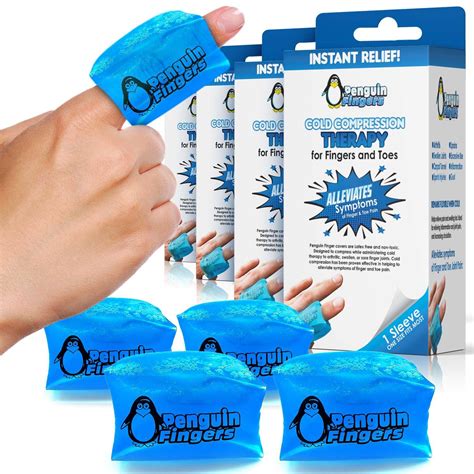 Finger and Toe Cold Gel Ice Pack, by Penguin Fingers.Compression Cold ...